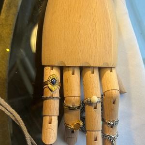 All rings are silver tone/gold tone a variety stones